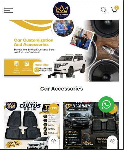 Sound Master mobile website project by TRYFYRO