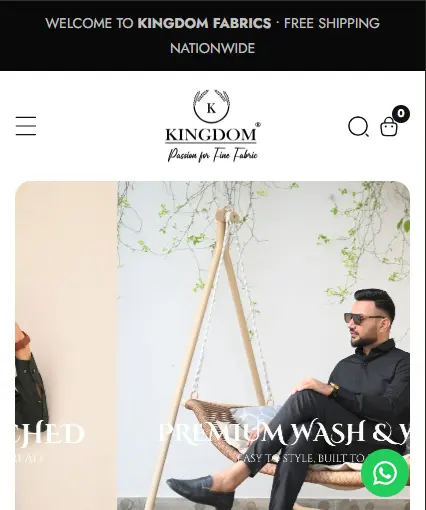 Kingdom mobile website project by TRYFYRO