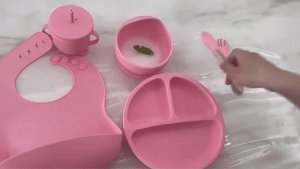 Silicone Baby Cutlery Set 7PCS BPA-Free Toddler Feeding Set