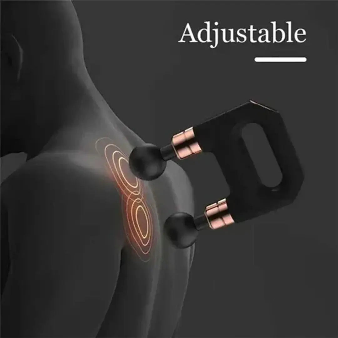 Rechargeable muscle massage gun with 30W deep tissue percussion therapy