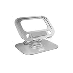 Adjustable desk stand for laptops and tablets with sturdy aluminum build