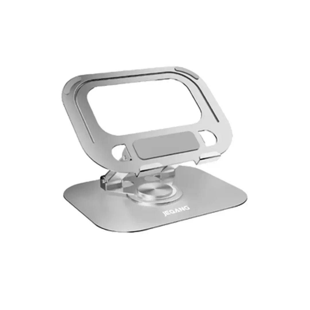 Adjustable desk stand for laptops and tablets with sturdy aluminum build