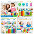 5 in 1 wooden activity toy playset for kids with learning games and skill development
