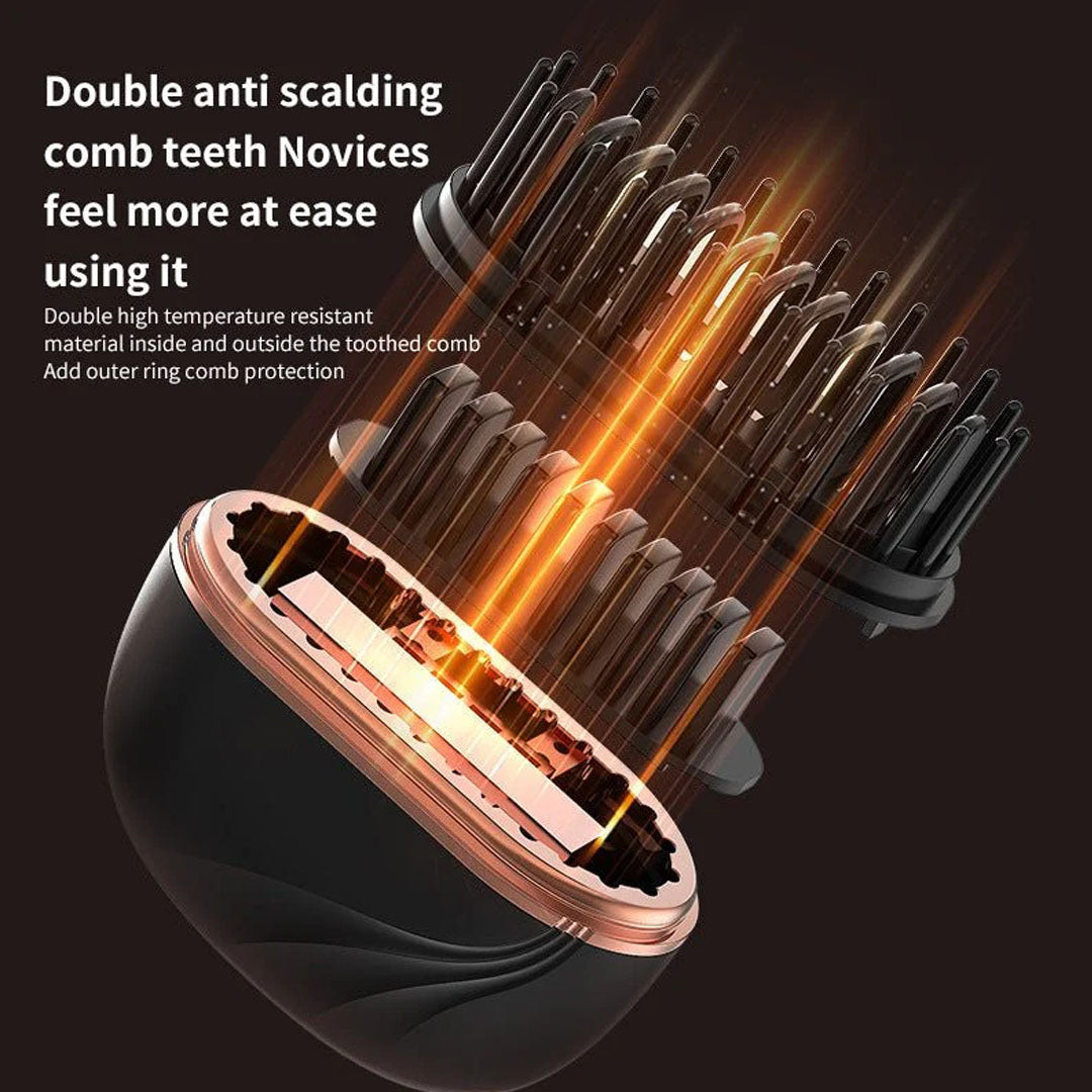 Wireless Hair Straightener Comb Portable Rechargeable Hair Brush with 3 Heat Levels