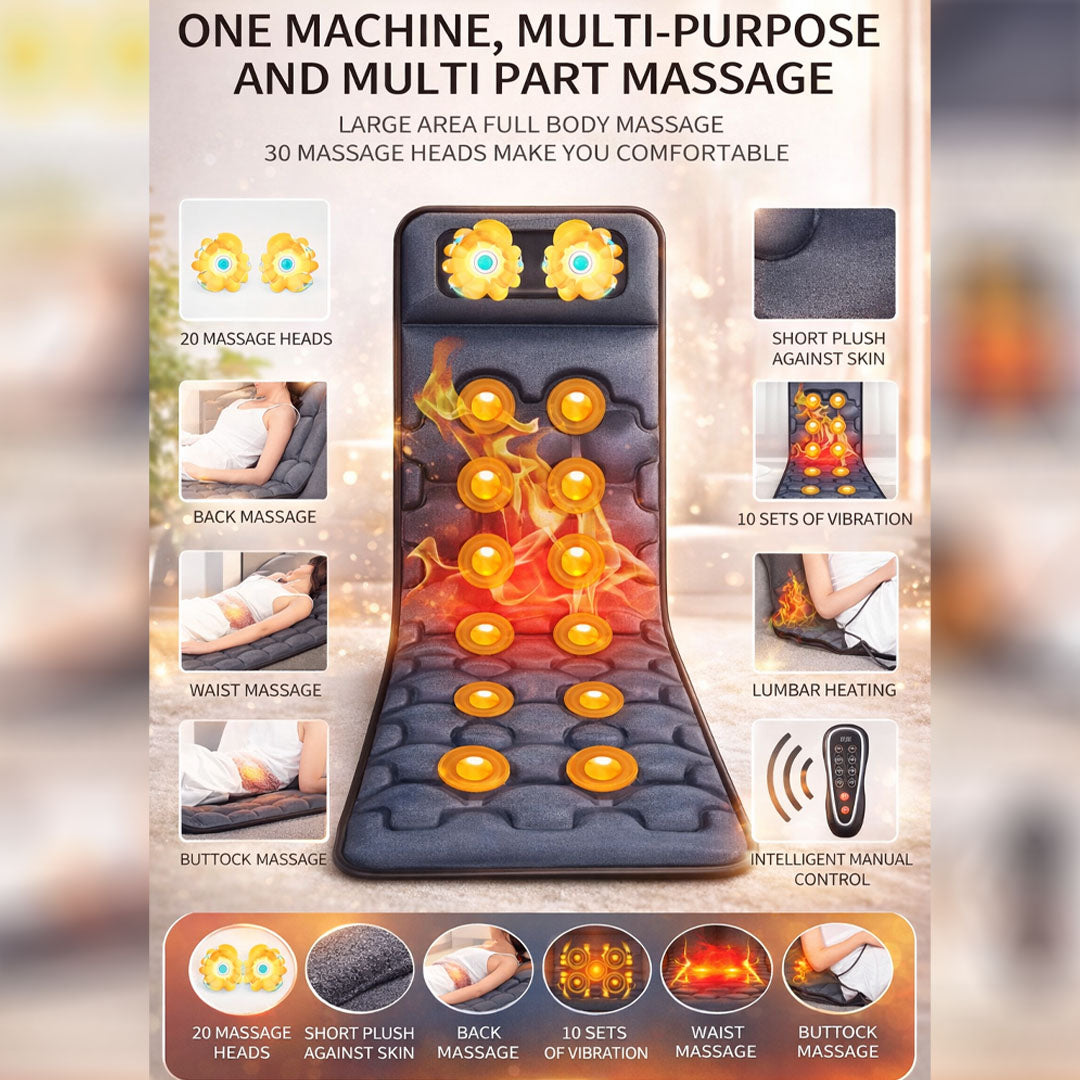 Foldable Acupressure Massage Cushion Portable Back & Seat Massager