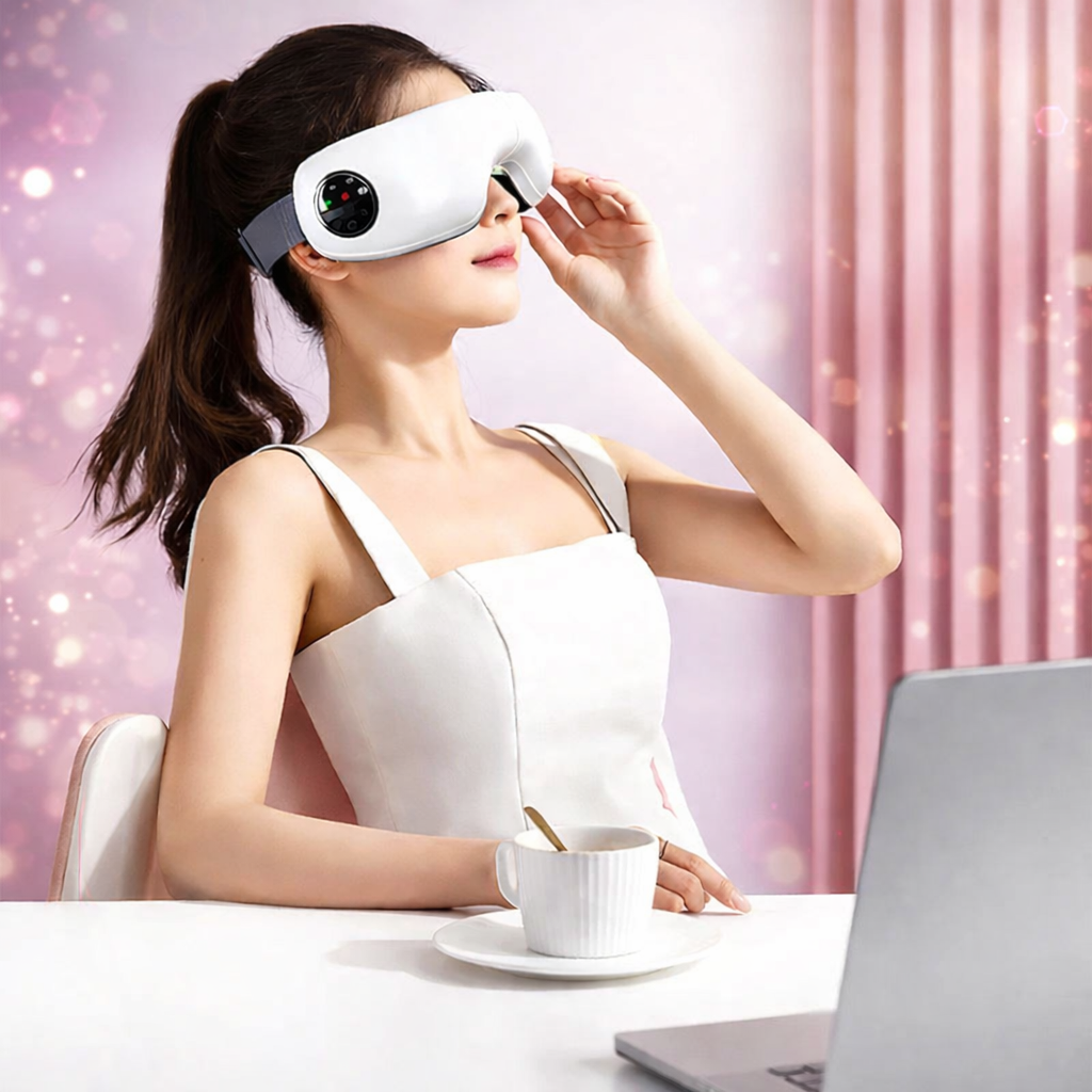 Smart Eye Massager Electric Eye Care Device with Heat, Music & Pressure Massage