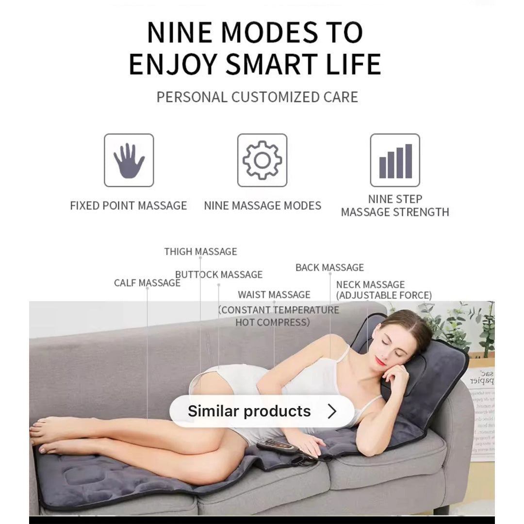 Foldable Acupressure Massage Cushion Portable Back & Seat Massager