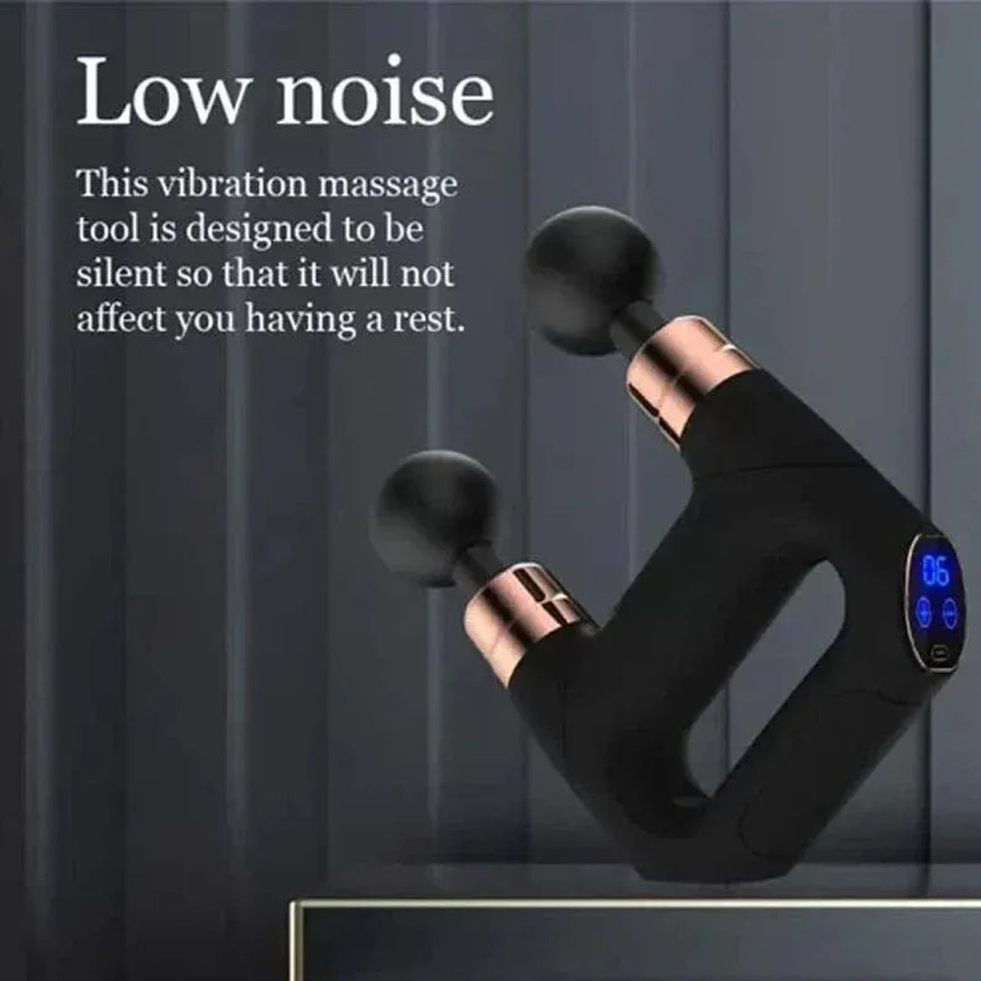 Rechargeable Muscle Massage Gun 30W Deep Tissue Percussion Massager with 4 Heads