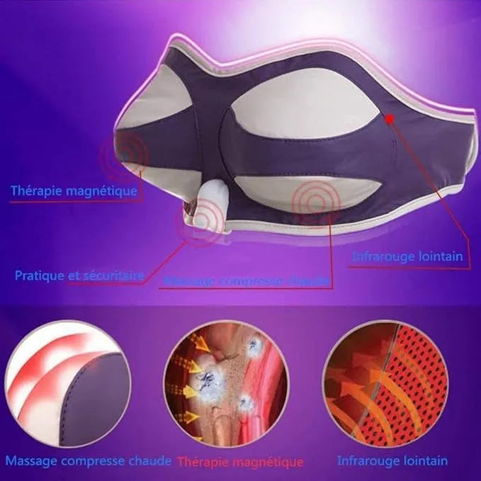 Infographic showing how the magnetic field affects tissue cells and promotes lymphatic drainage in the chest.