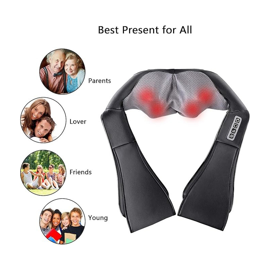 Neck Kneading Massager with Heat Electric Shoulder & Neck Massager for Pain Relief