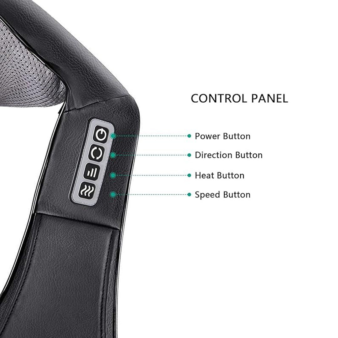 Neck Kneading Massager with Heat Electric Shoulder & Neck Massager for Pain Relief