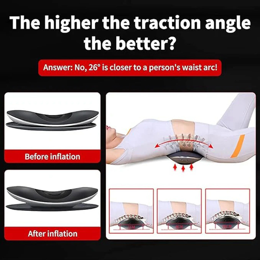 Electric Lumbar Massager Smart Back Pain Relief Machine Air Pressure & Vibration Modes