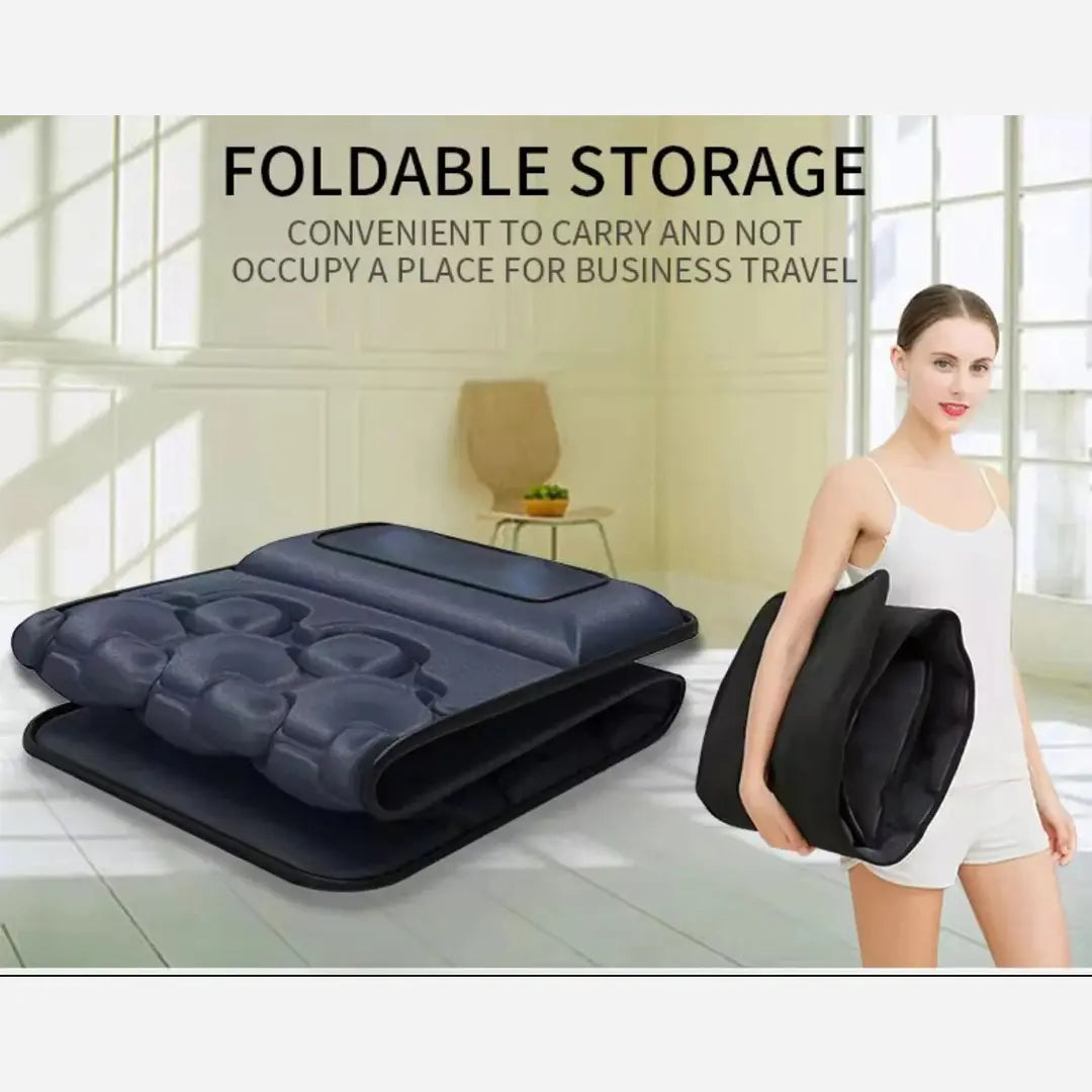 Foldable massage pad for spine support relaxation and stress relief