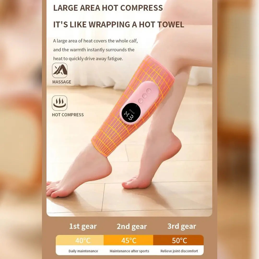 Smart air compression leg device for muscle recovery and comfort support