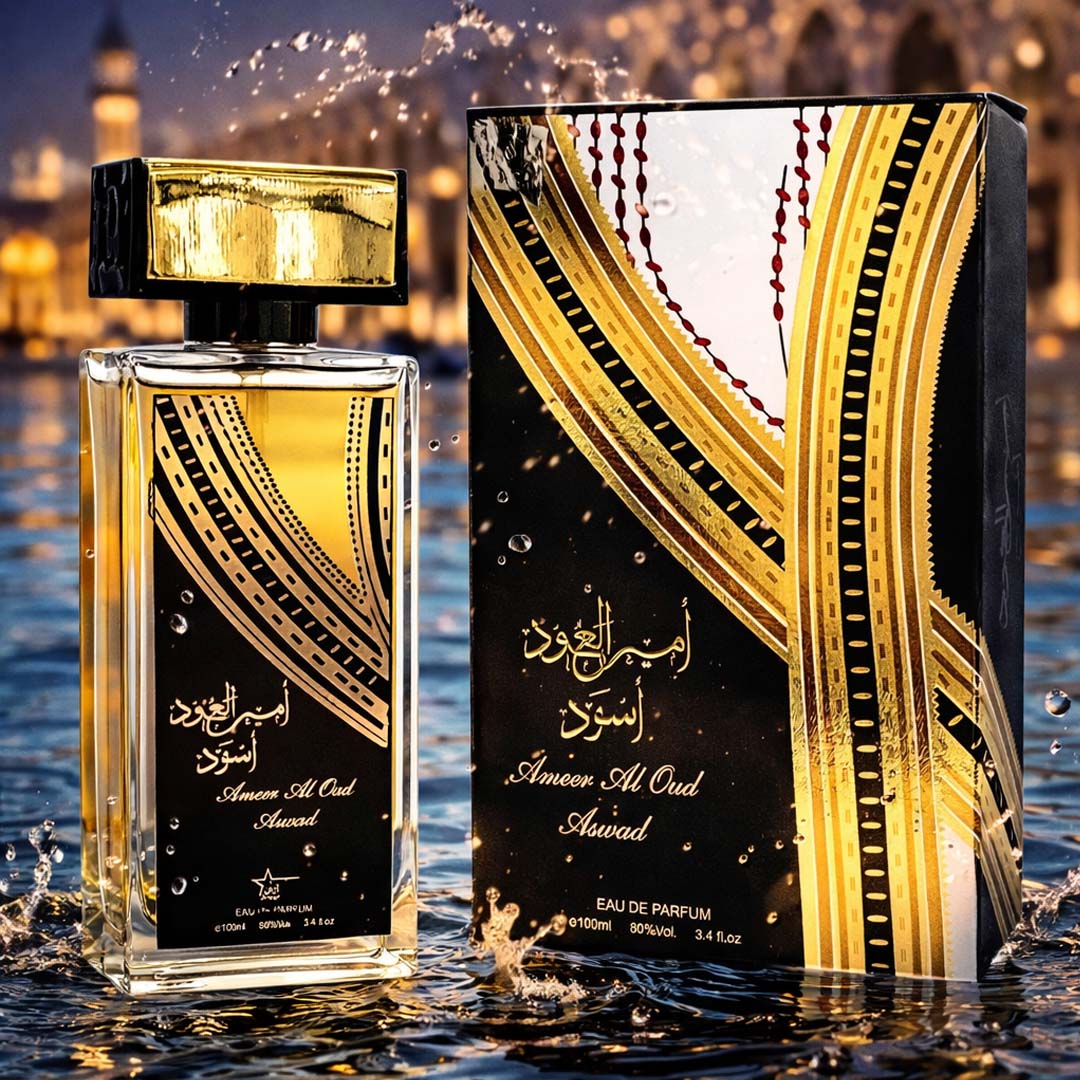 Ameer Al Oud Aswad Perfume 100ml Oud Woody Long Lasting Luxury Unisex Fragrance
