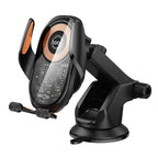 Auto clamp wireless charging holder for safe hands free driving and fast phone charging