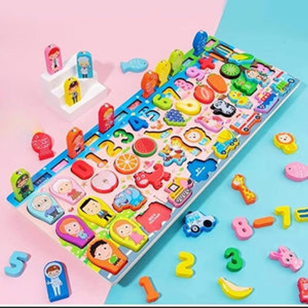 Kidz Learn 6-in-1 Traffic Matching Board Educational Toy for Kids