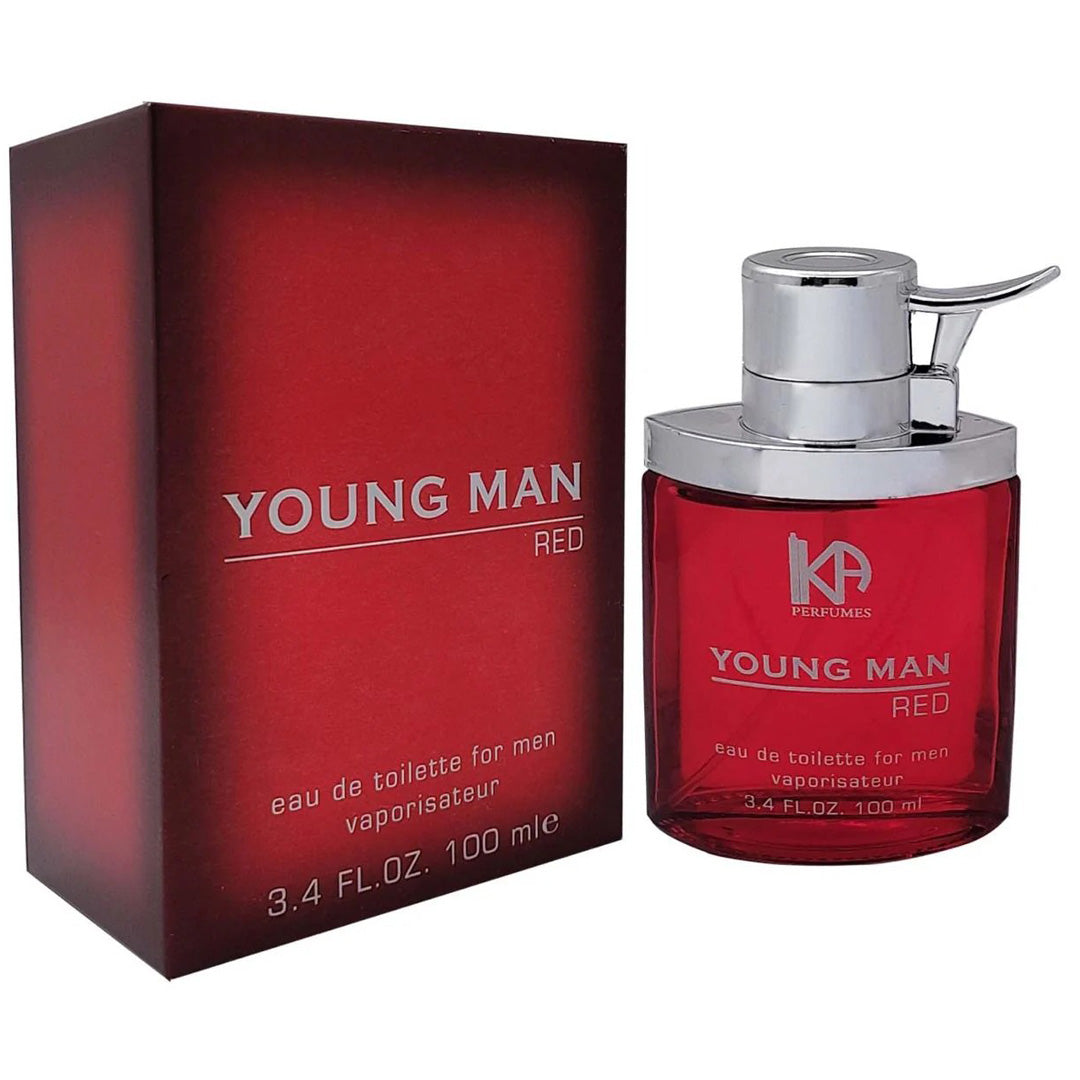 Young Man Red Eau De Toilette 100ML for Men Fresh Long Lasting Everyday Fragrance