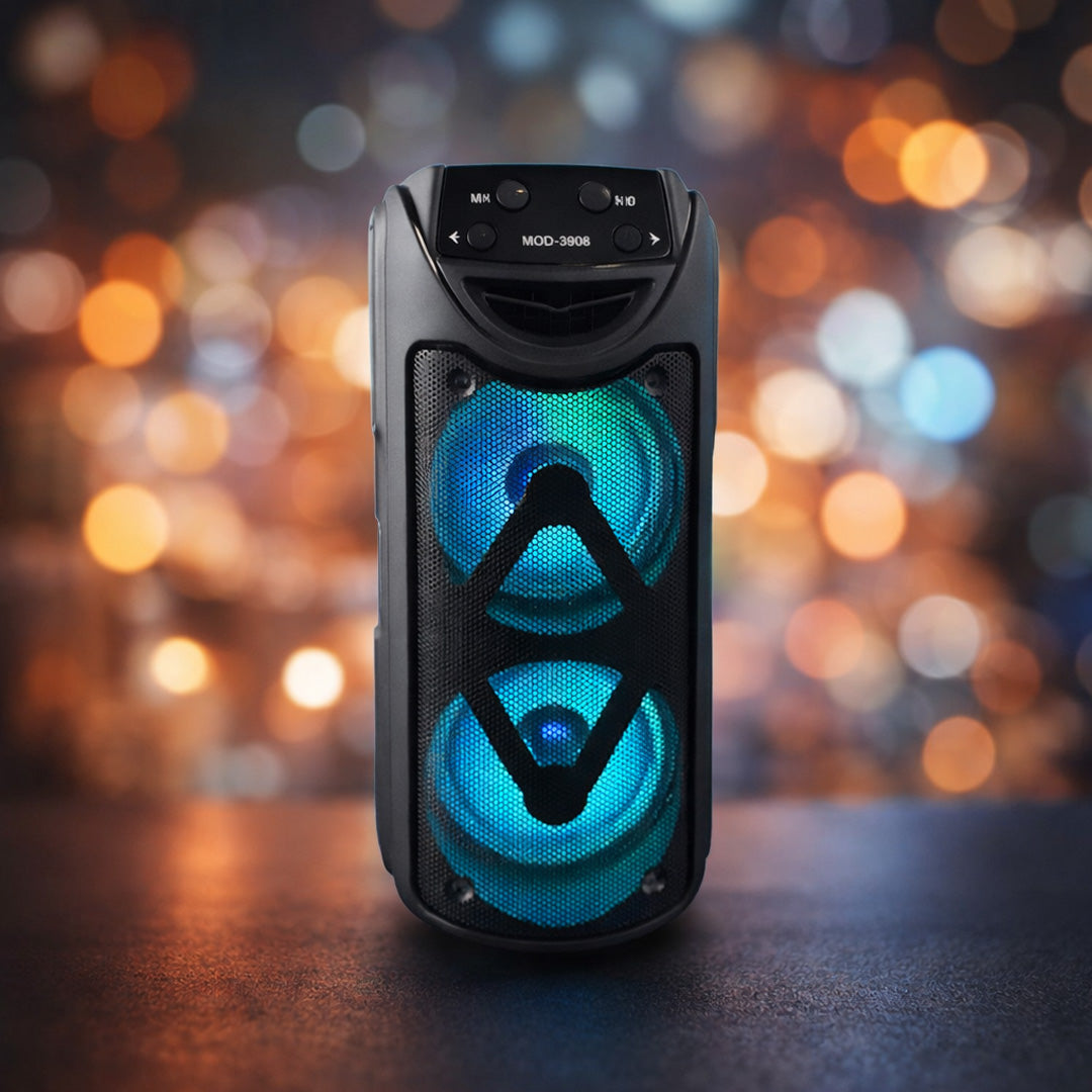 Wireless Bluetooth Speaker with RGB Lights and FM, USB, TF Card Support