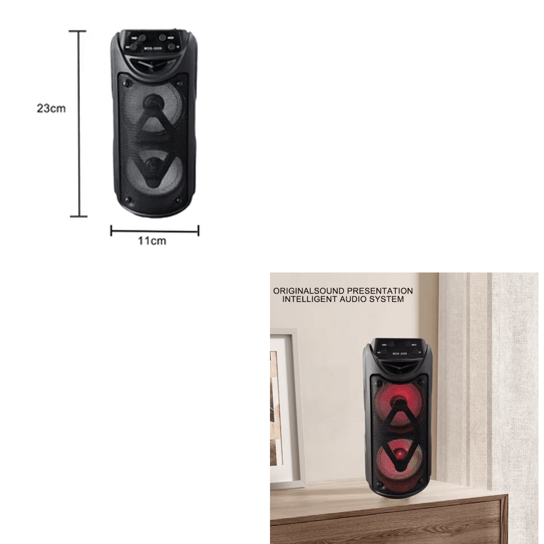 Wireless Bluetooth Speaker with RGB Lights and FM, USB, TF Card Support