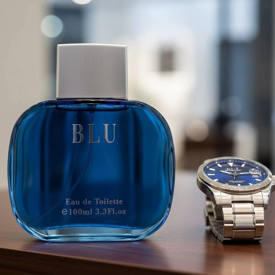BLU Eau De Toilette 100ML for Men – Fresh Aquatic Long Lasting Everyday Fragrance