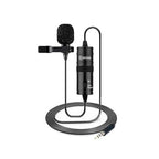 Clip-on lavalier microphone designed for vlogging, interviews, and live streaming content creation