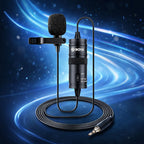 BOYA lavalier microphone clip-on professional mic for crystal clear audio recording