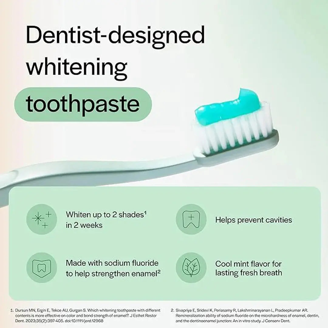 Daily whitening toothpaste designed for brighter teeth and fresh breath