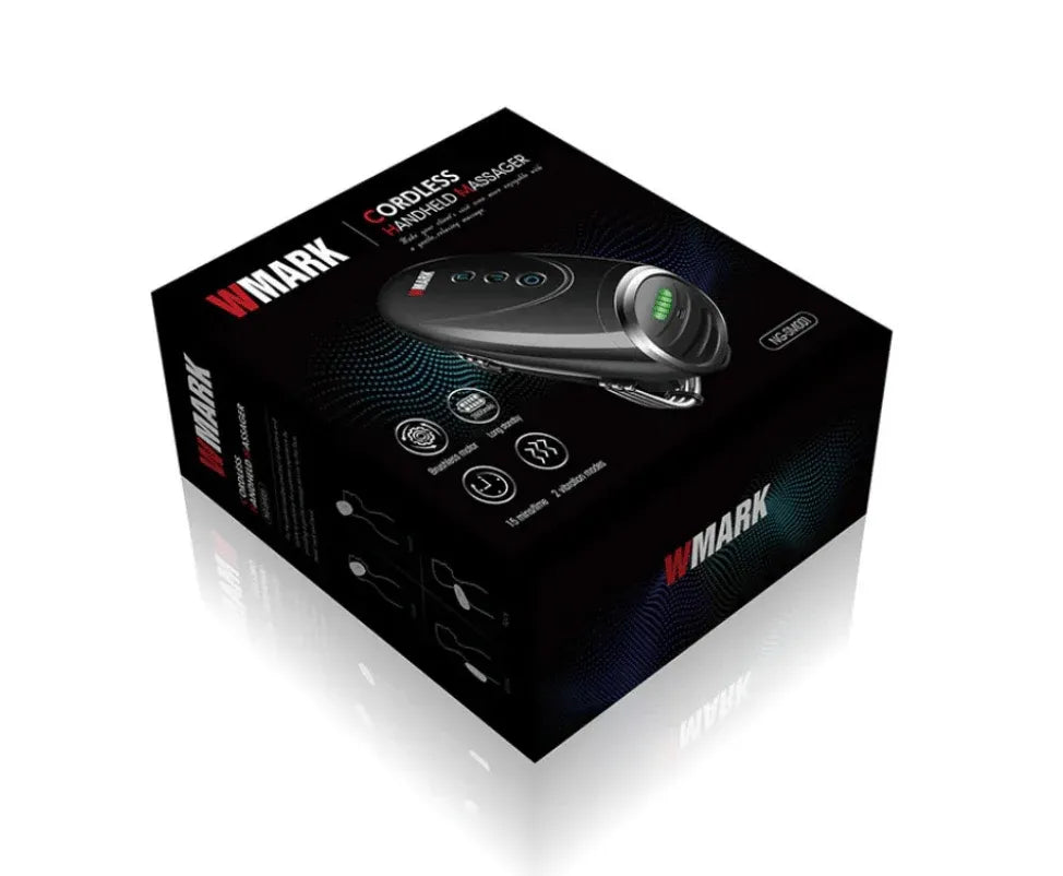 Cordless massage device with brushless motor for quiet and powerful performance