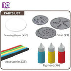 Kids 2 in 1 spiral and spin art craft board for creative learning and family fun