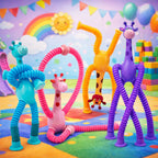 Giraffe Stretch,Twist Fidget Toy Sensory Pop Tube for Kids Stress Relief,Focus