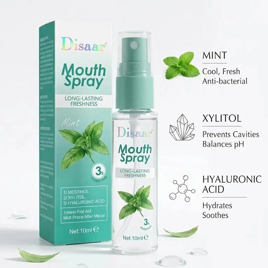 Long lasting breath freshener spray for fresh breath anytime anywhere