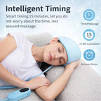 Heated airbag head massage cap with 6 zone compression therapy for relaxation