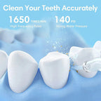 Portable dental cleaner with rotating nozzle for effective oral hygiene