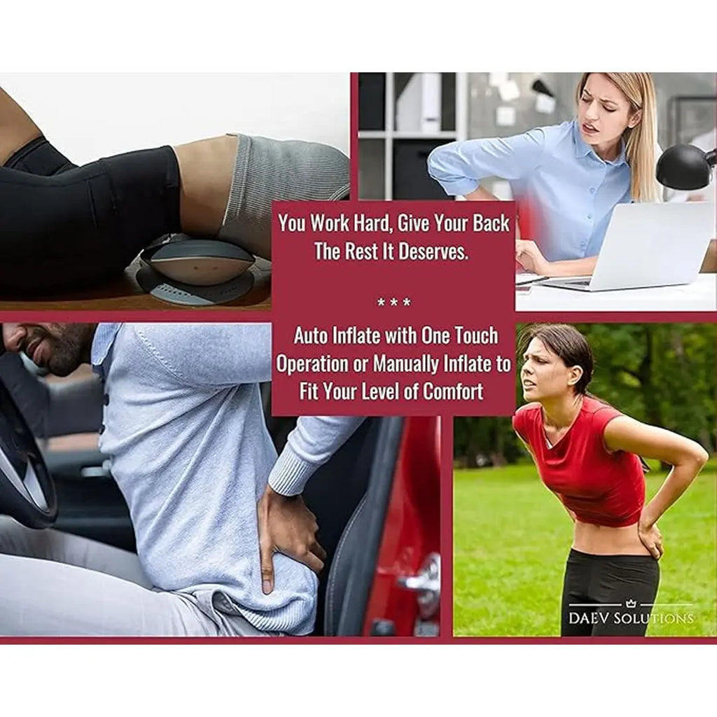 Advanced lumbar massage device for muscle relaxation and spine comfort