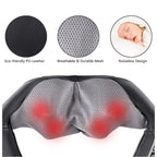 Smart electric neck massager with heat therapy for stress relief