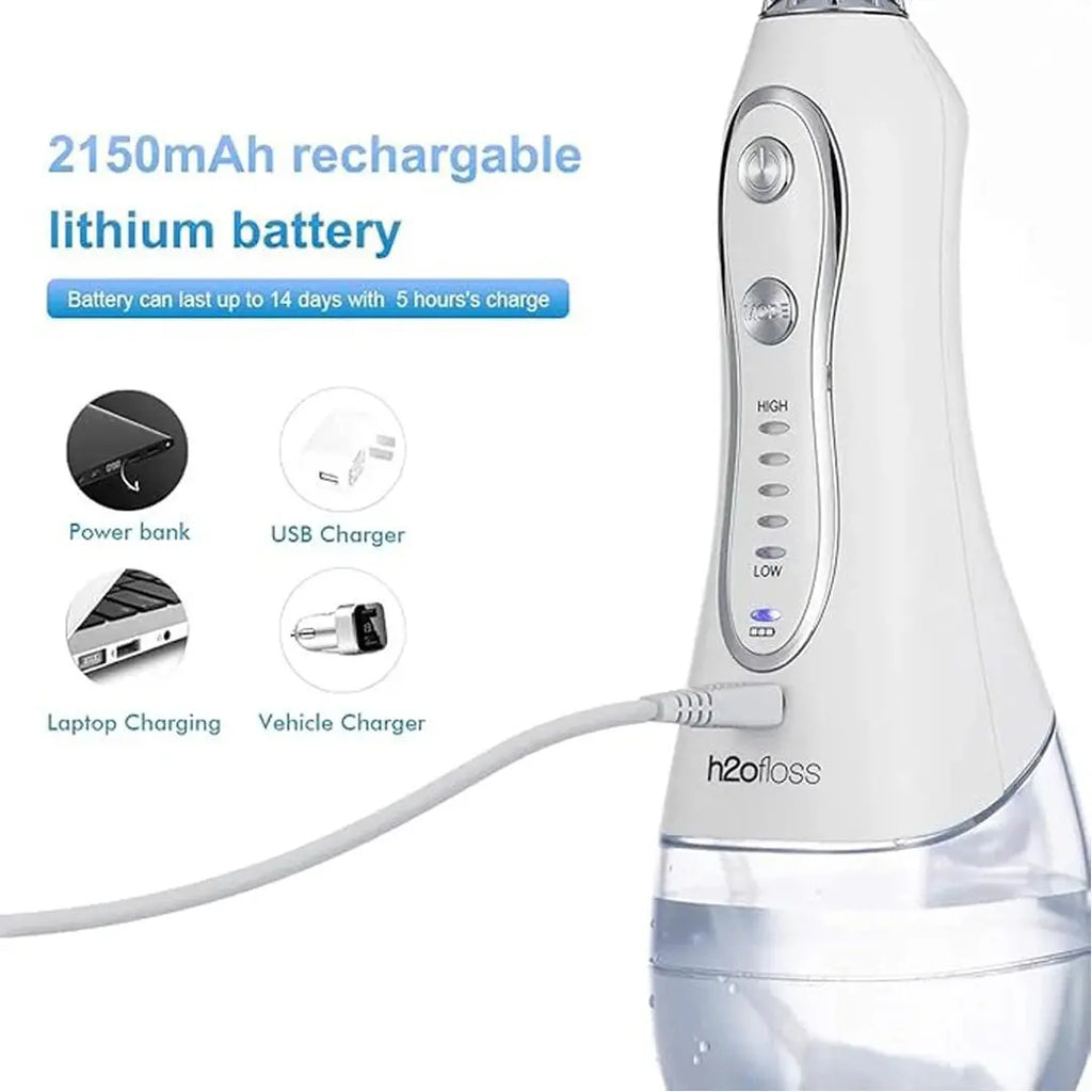 Portable dental cleaner designed for deep cleaning teeth and gum areas