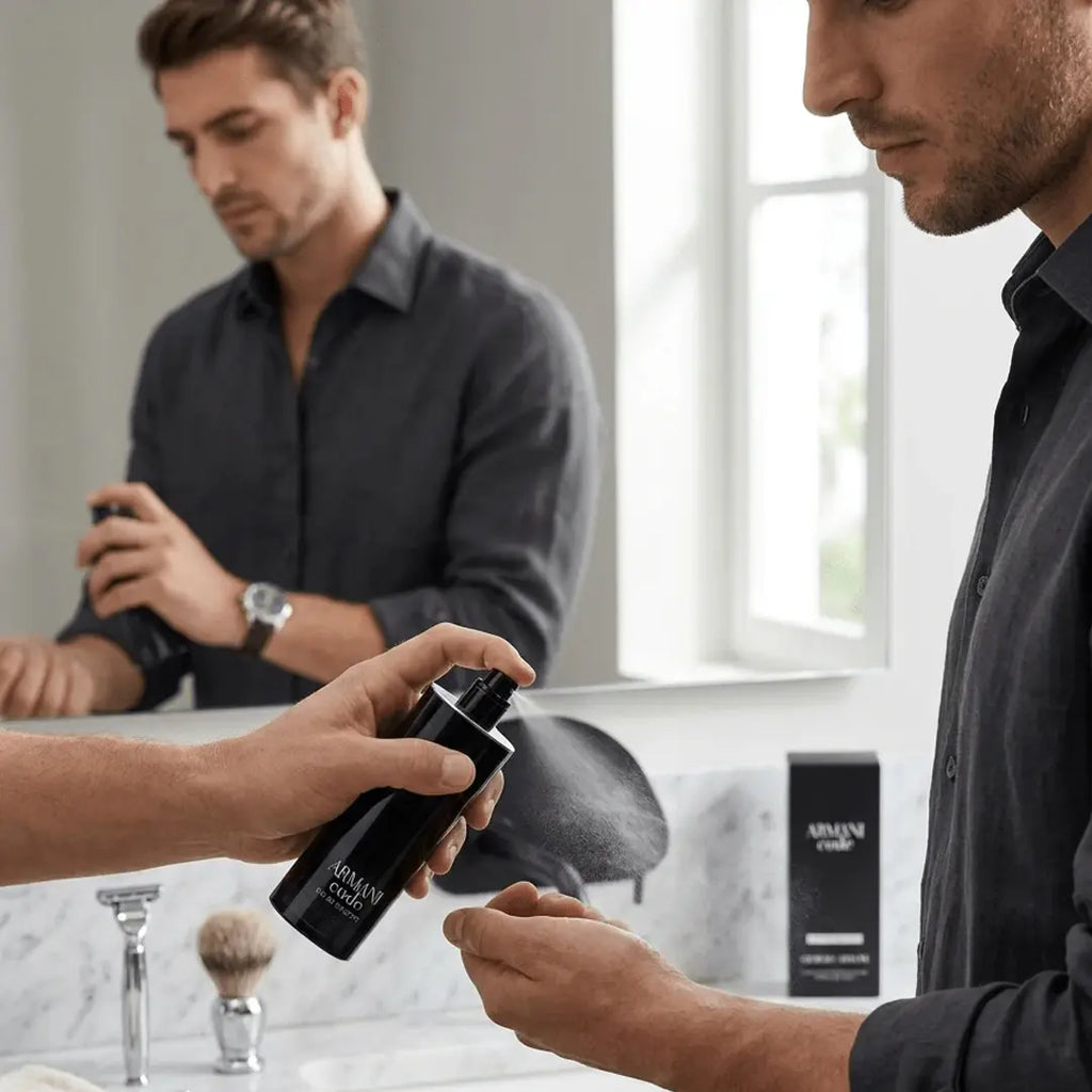 Refillable Armani Code fragrance for men with premium lasting scent