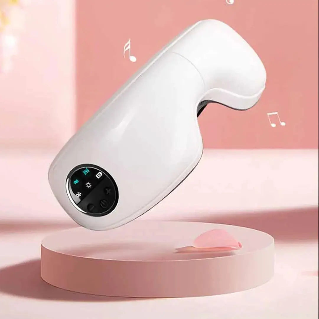 Foldable eye care massager offering pressure therapy for tired eyes