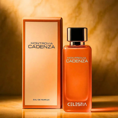 Celestia Montrovia Cadenza perfume with fresh orange citrus fragrance