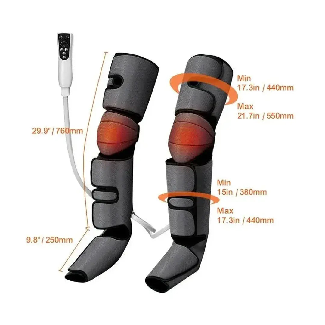 Portable air compression leg therapy device for home circulation support