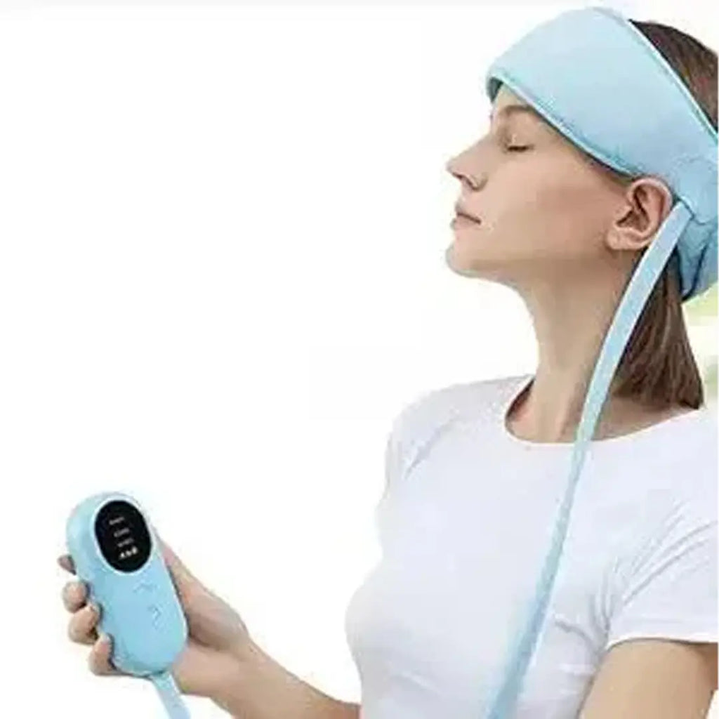 Rechargeable head relaxation device for pressure massage and comfort support