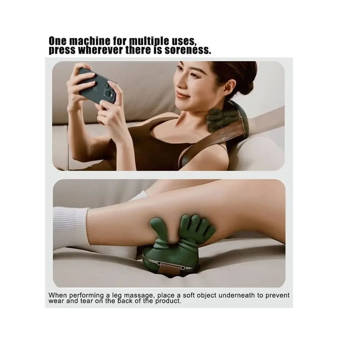 Ergonomic neck massage tool for stress relief and muscle comfort
