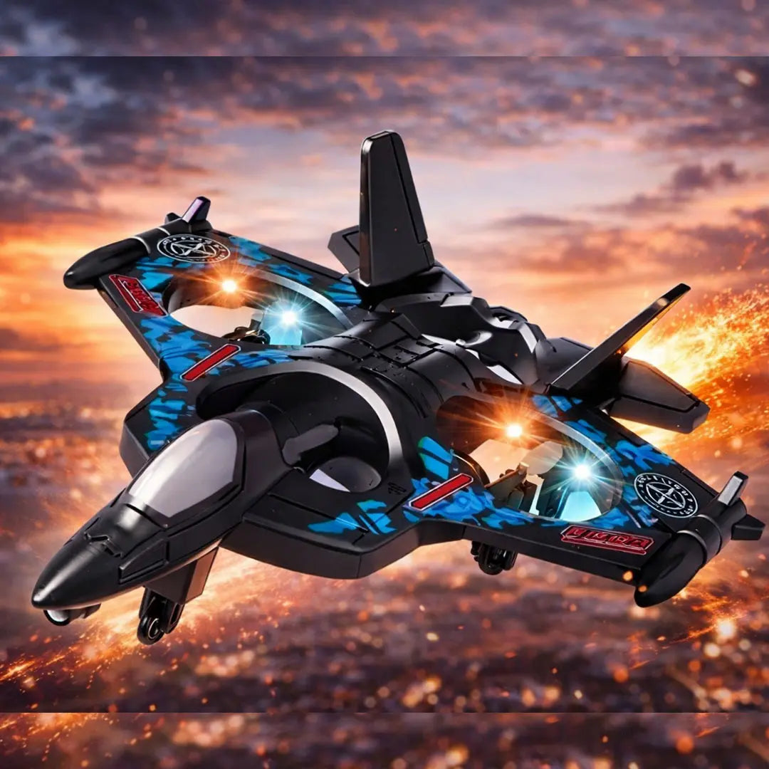 Fighter super RC jet drone with 2.4GHz remote control and LED lights