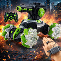RC stunt tank car with water bomb launcher 4x4 drift and 360 degree spin action