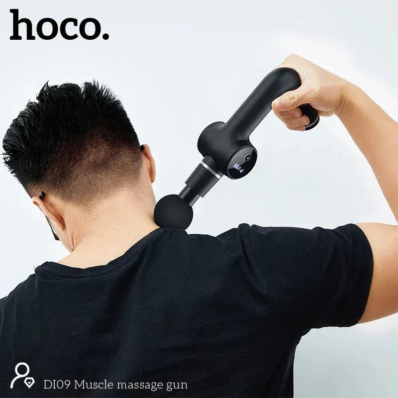Hoco D109 fascia gun muscle massager with powerful motor and 4800mAh rechargeable battery