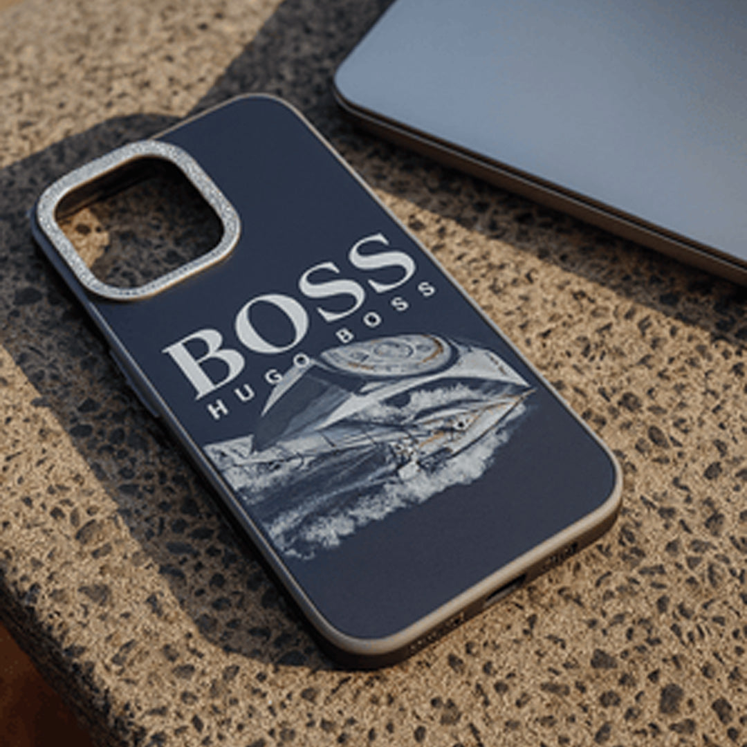 Hugo Boss Style Luxury iPhone Case with Yacht Design Slim Shockproof Designer
