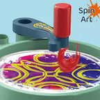Fun educational drawing board with spinning art features for screen free play