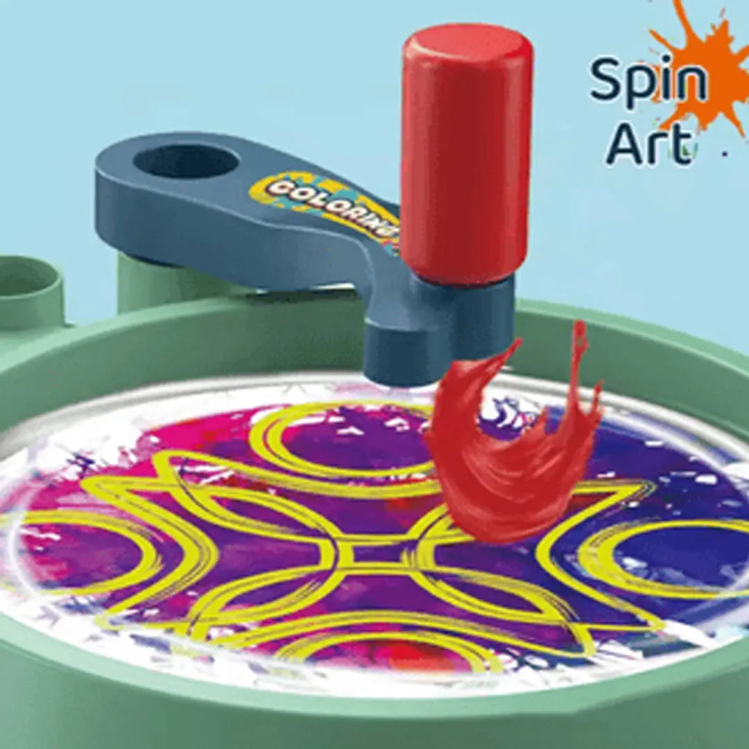 Fun educational drawing board with spinning art features for screen free play