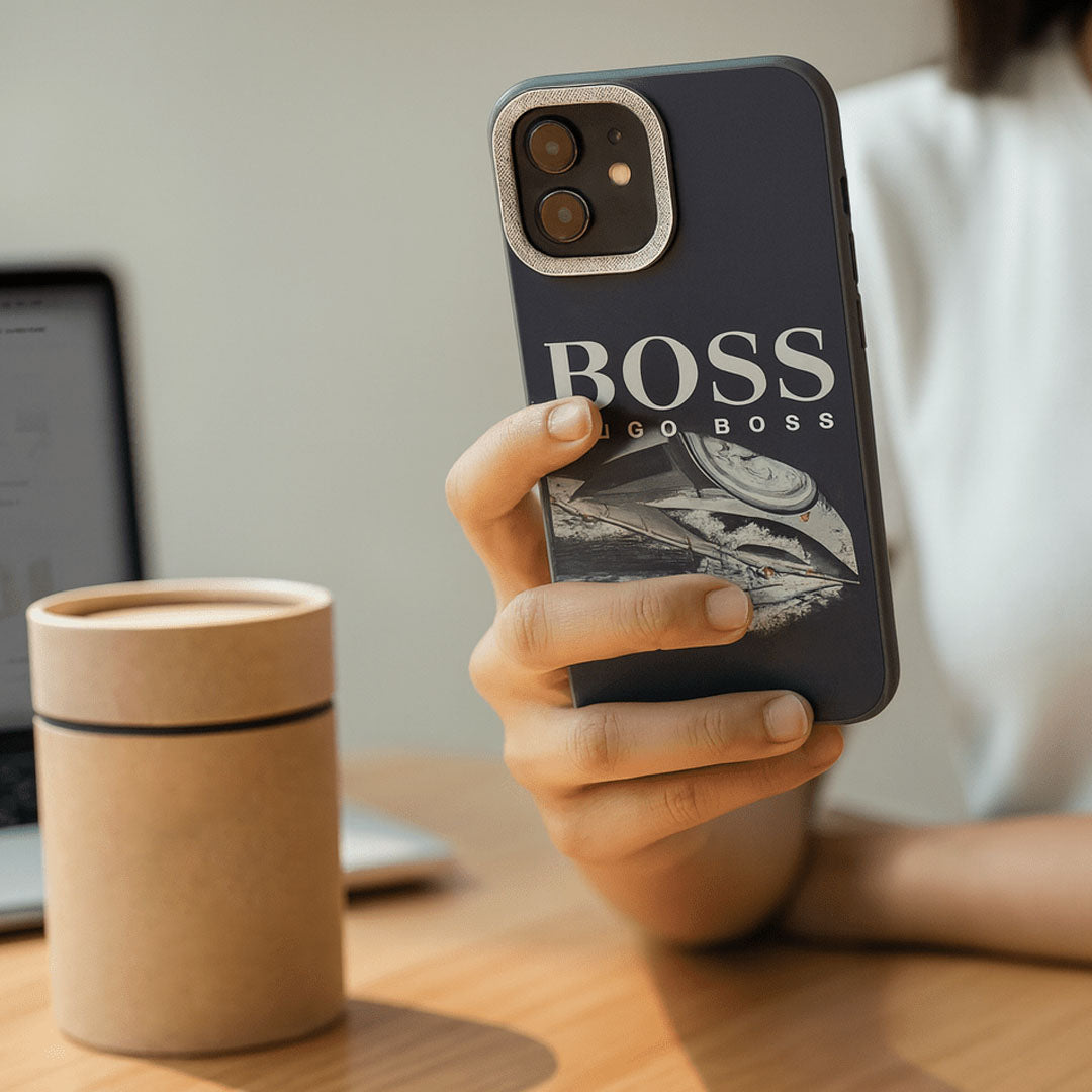 Hugo Boss Style Luxury iPhone Case with Yacht Design Slim Shockproof Designer
